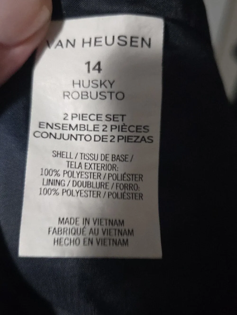 Van Heusen Navy Blue Kids Blazer. 14 Husky.  Like New